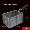 Stainless steel frying basket net French fries basket frame square oil  control  basket dense frying screen