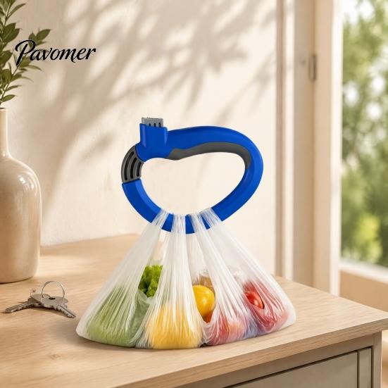 Manico Confortevole Portaborsa della Spesa, Manico Ergonomico per Carrello Shopping Rifiuti, Supporto Robusto in Plastica, Strumento Leggero in Plastica Riutilizzabile per Trasporto