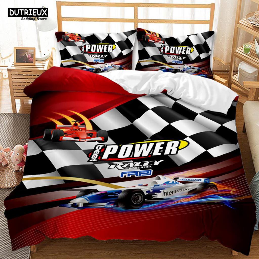 Cool Racing Car Bedding Set New Sports Car Duvet Cover Sets With Pillowcase Double Full King Size Jeep Bed Linen For Teens Boys