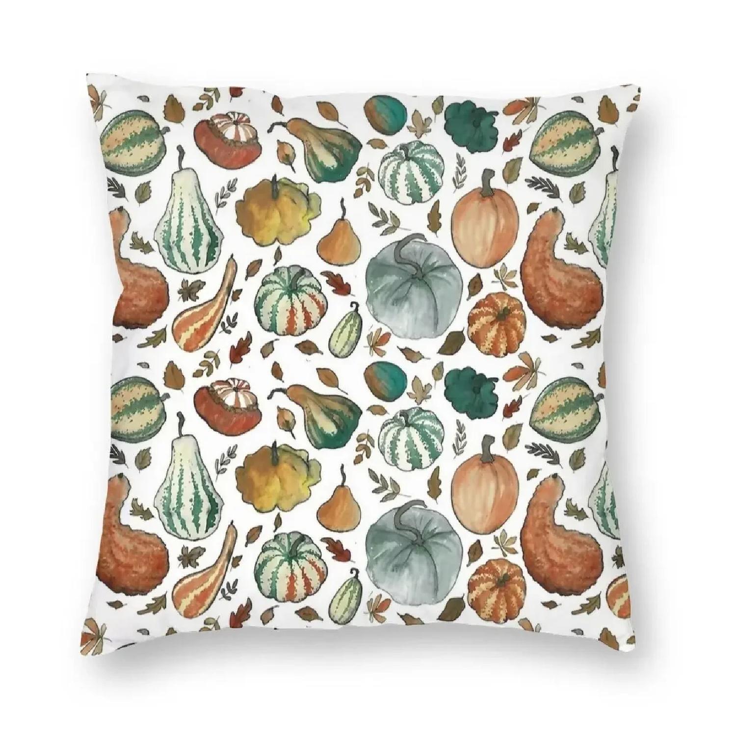 

Autumn Squashes Water Pumpkin Pillowcase Soft Polyester Cushion Decor Throw Pillow Case Bed Square _As Shown, 66x66cm