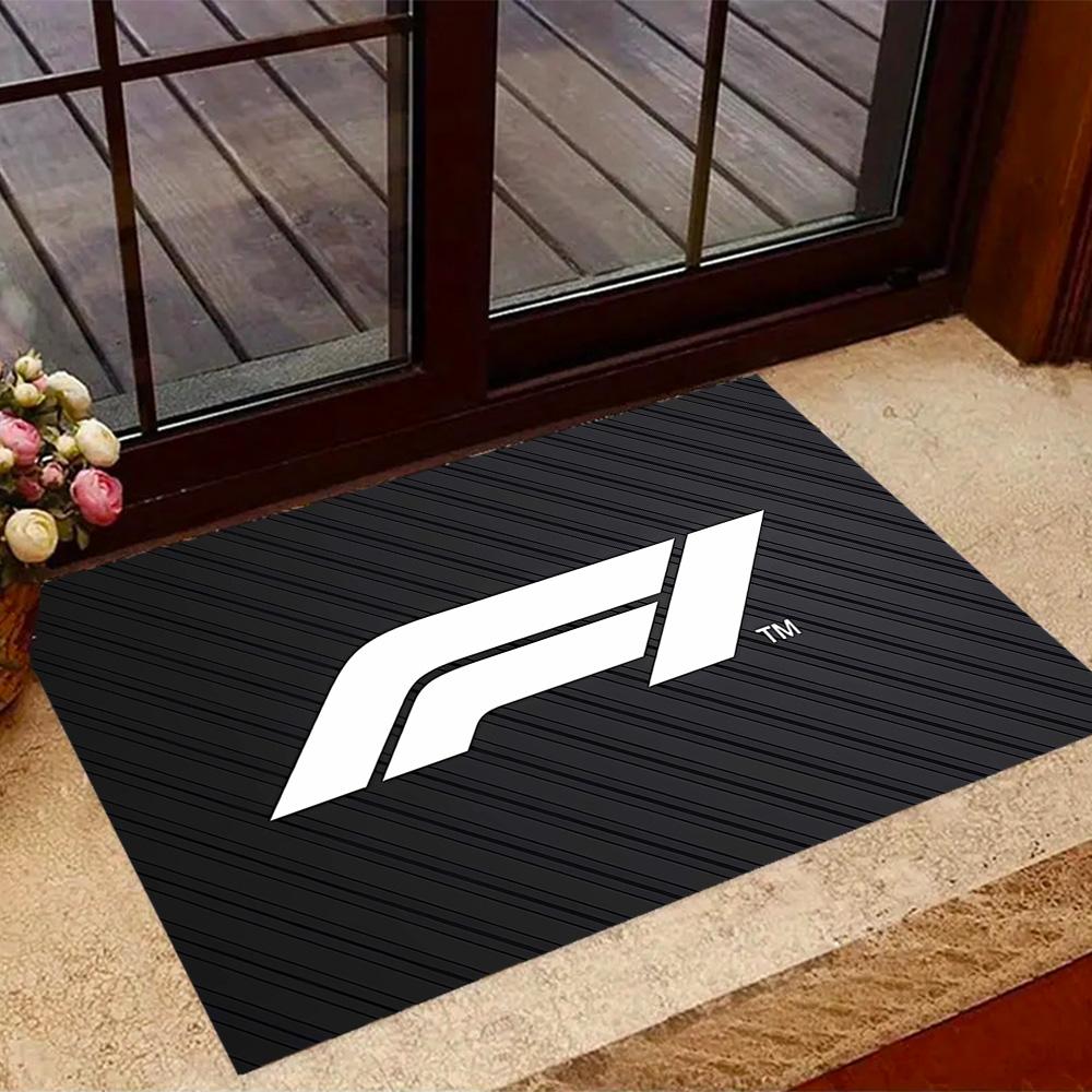 Tappeti Antiscivolo a Tema Icone di Velocità Formula 1 - Decorazioni per la Casa in Poliestere, Adatti per Camere da Letto, Soggiorni, Ingressi, Studi e Decorazioni