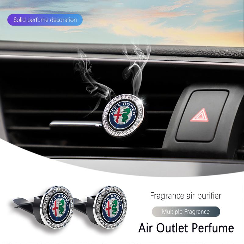 QCYZR1 Car Air Freshener Auto Accessories Interior Perfume Diffuser For Alfa Romeo Giulietta Mito 159 Giulia Stelvio 156 147 Tonale