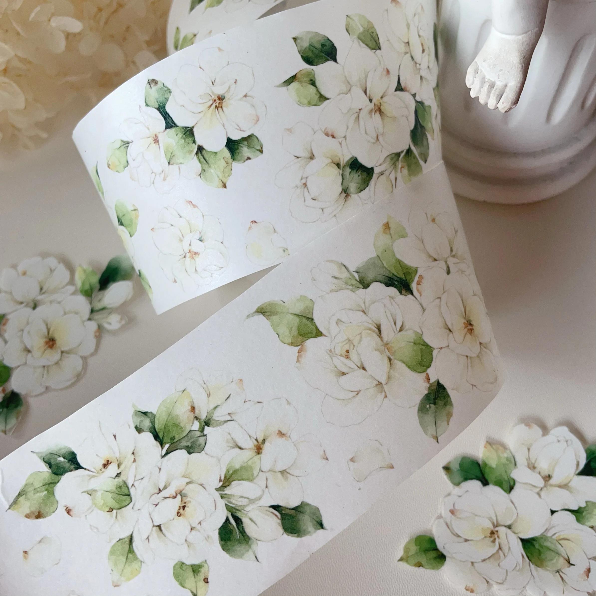 Jasmine Light Vintage Washi Tape Pet Sticker 6m