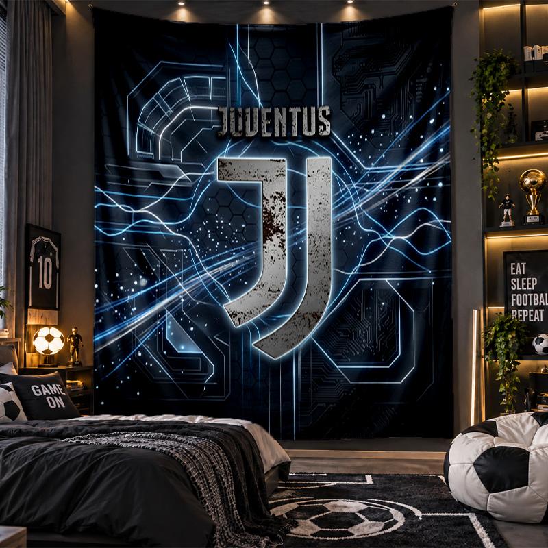 Arazzo da Appendere a Parete Tessuto Stampato Juventus FC per Soggiorno Camera da Letto Decorazione per la Casa