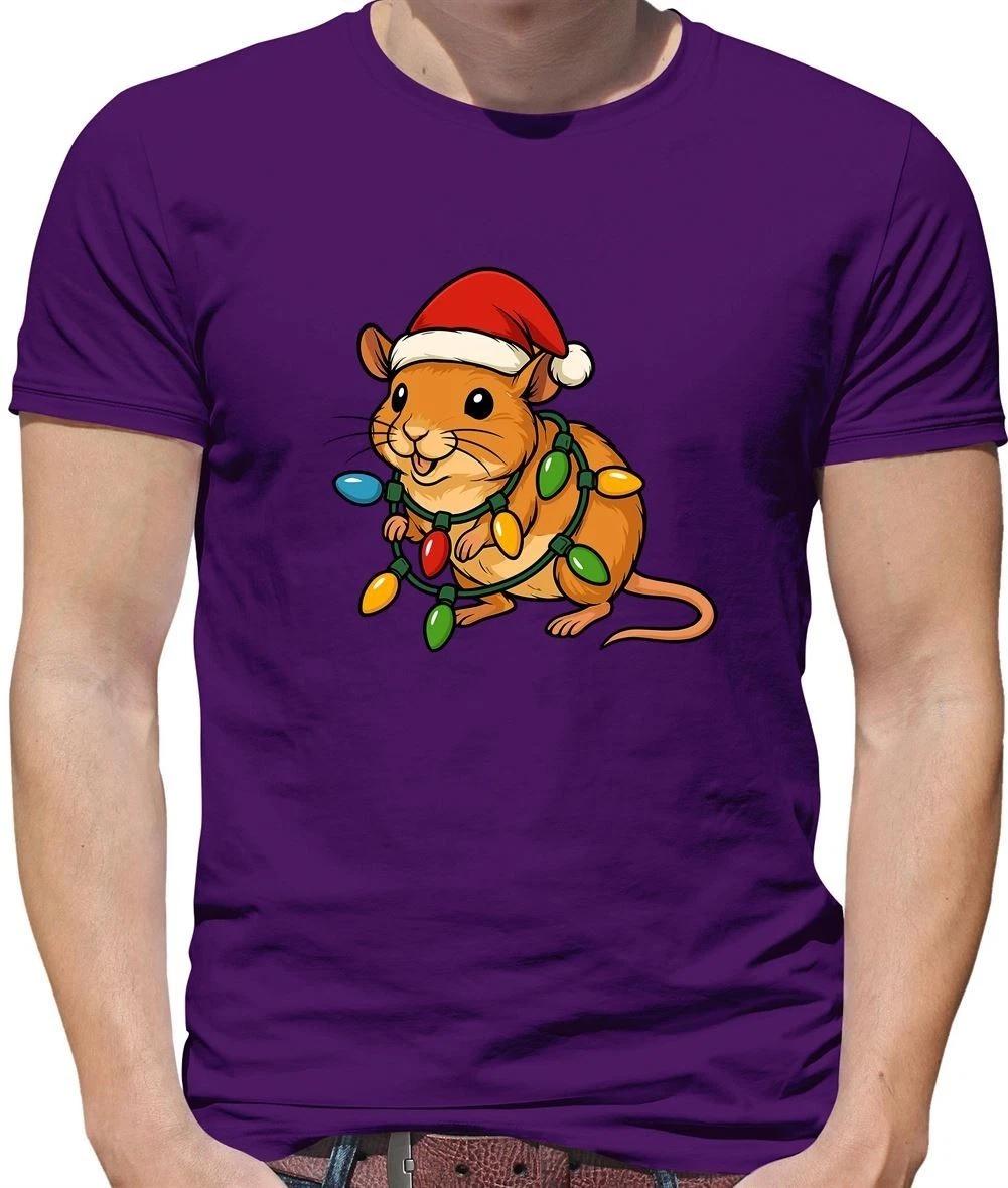 

Gerbil Christmas Lights - Mens T-Shirt - Gerbils Xmas Cute Love Pet Pets Funny 4XL