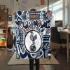 Custom Name,Tottenham Hotspur FC Printed Flannel Blanket, Soft Throw for Bedroom Sofa, Washable, Christmas Present, Great Gift.