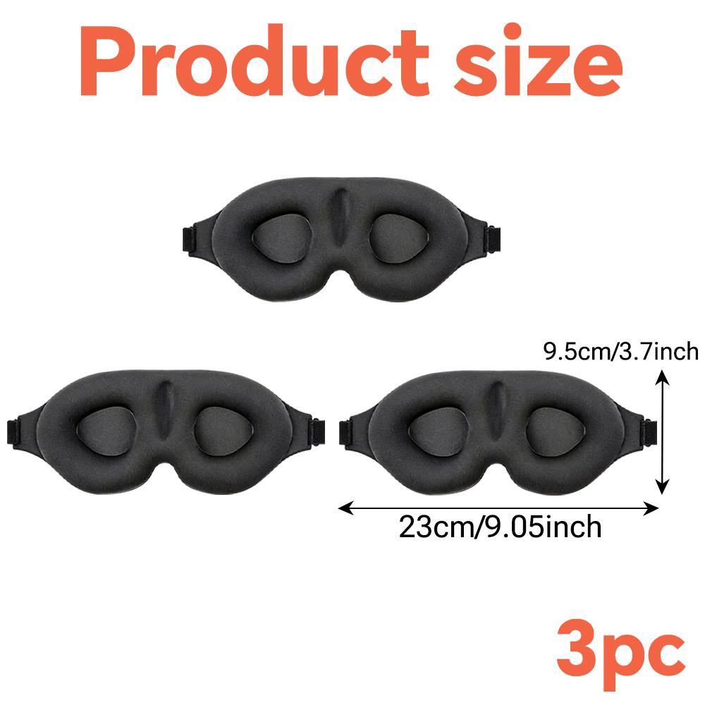 3D Sleep Mask Sleeping Aid Blindfold Block Out Light Portable Soft Memory Foam Face Mask Eyeshade Comfort Three Dimension Design