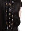 40PCS Hair Braiding Mixed Hair Rings Set Metal Cuff Clips Hair Braid Tubes Dreadlocks Beads  Men