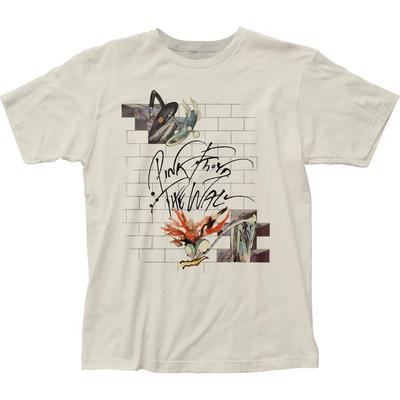 T-shirt Pink Floyd The Wall Moglie & Insegnante Uomo Maglietta Rock and Roll Bianco Vintage