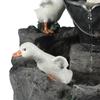 Animal Statue Solar Flowing Water Squirrel Duck Resin Sculptures Outdoor Garden Decoration Yard Ornaments with LED Lights