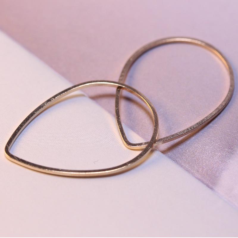 DIY Water Drop Copper Ring & Geometric Earring Accessories - In Stock 15*21mm (~1000 pcs/pack)