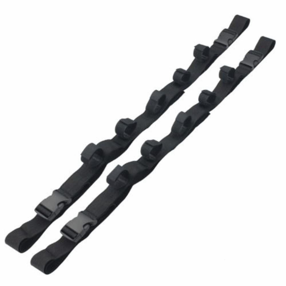 2 Stück Nylon-Angelruten-Träger 110-150cm Verstellbarer Angelrutenhalter für Dachträger-Montage