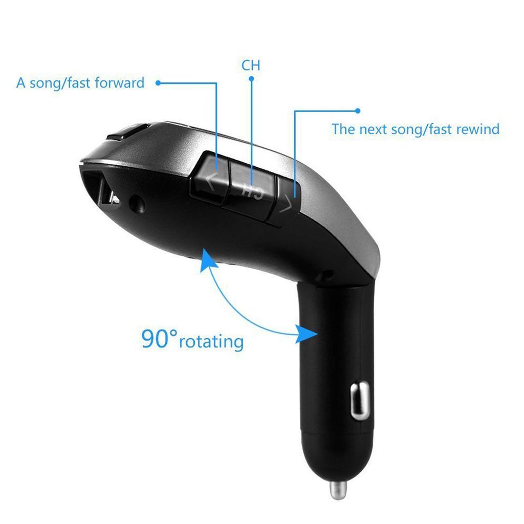 Bluetooth Car Kit FM Transmitter MP3 USB SD LCD Charger Wireless X5 Handsfree