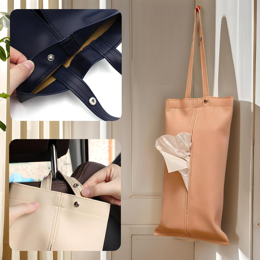 Tissue PU Tissue Tissue Mask Paper Towel Kitchen Baby Accessory Hanging/Wall-Mounted Case, Car-Style, Leather, Cute, Simple, Stylish, Cover, Box,