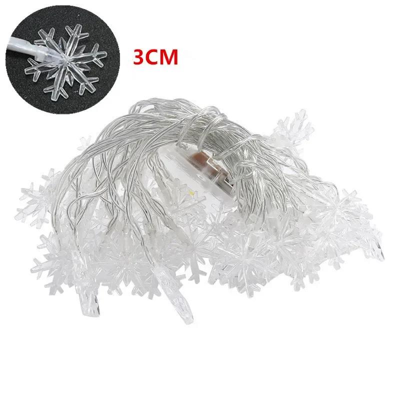 Christmas Lights Fairy Lights Snowflake String Light Battery Operated Snowflake for Bedroom Garden Wedding Birthday Decoration