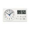 Seiko Clock Alarm Clock Table Clock Educational Hundred Square Calculation Hideo Kageyama Model Study Time White 60 x 160 x 88mm BC418W