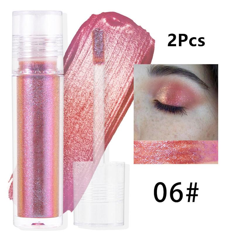 Glitter Liquid Eyeshadow Holographic Metallic Shimmer Long Lasting Waterproof Highly Pigmented Eye Makeup Highlighter