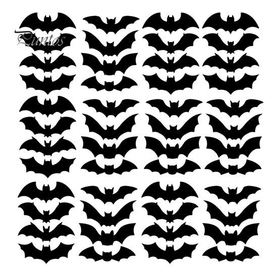 Hanging Bat Decorations LED Wall Sticker Lighted 3D Decorative Stickers Removable Realistic Flying Decor PVC Window Decals for Bedroom Door Halloween