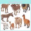 Donkey Alpaca Sheep Model Collection Pvc Figures For Home Decor And Educational Display