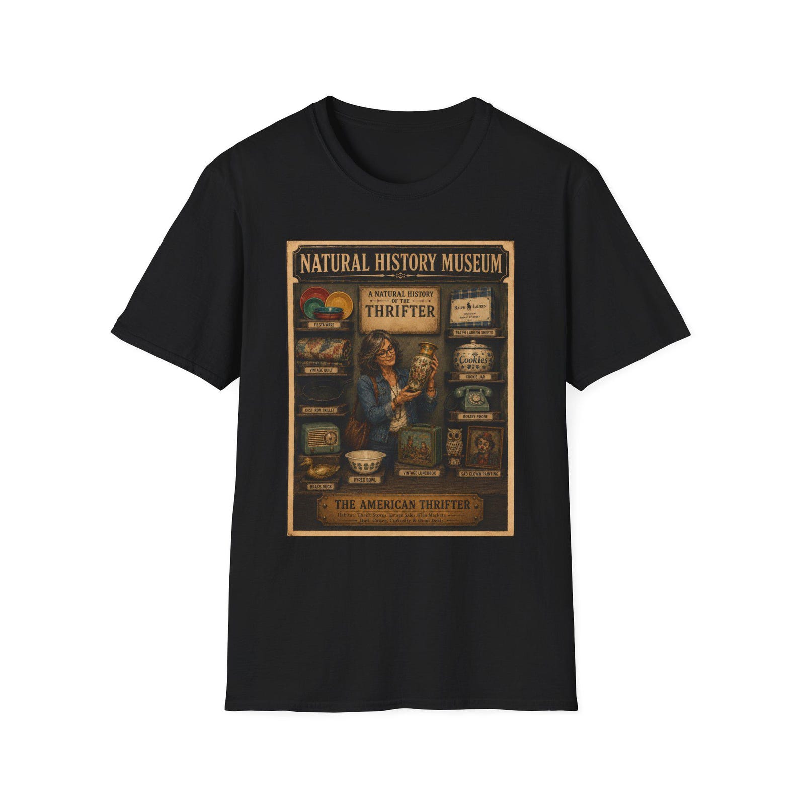 Natural History Museum Thrifter T-Shirt Thrifting Museum Specimen Design 4XL