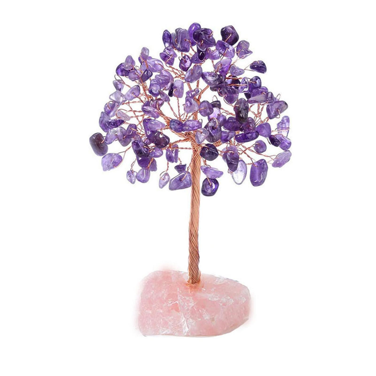 

Денежное дерево из кристаллов, домашний декор с основанием из медной проволоки, имитация внешнего вида, дерево из кристаллов