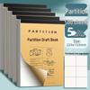 Thickened Draft Paper Book for Junior High and High School Students with Sections