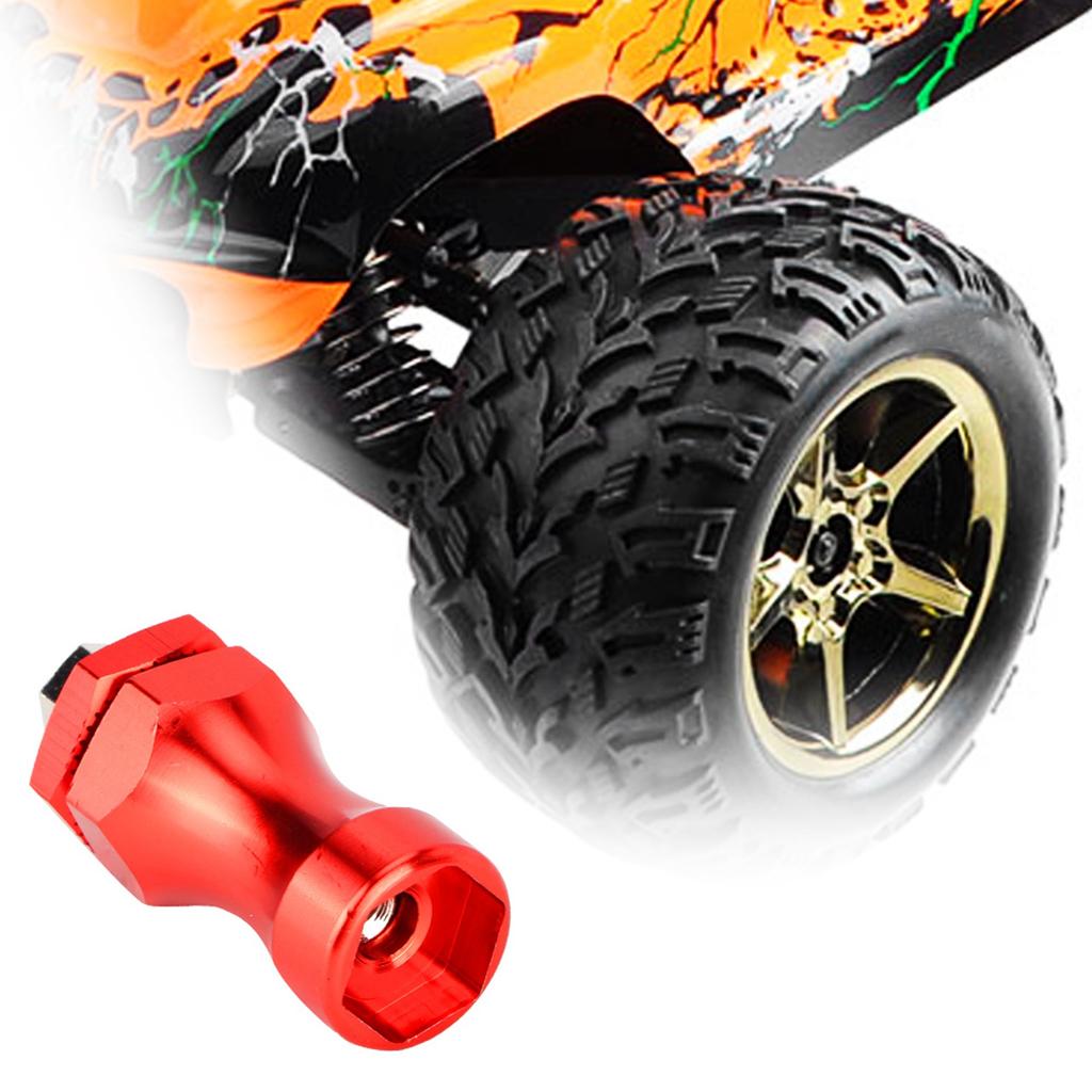 4Pcs RC Wheel Hex Driver Metal 12mm Turn 17mm Extension Adapter for RC Car Truck(Red)