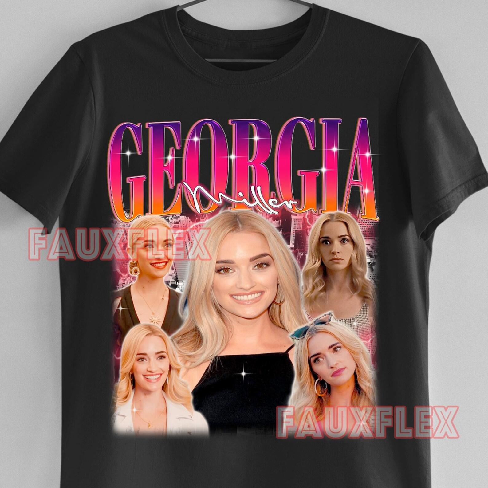 Georgia Miller Retro Collage T-Shirt, Vintage Fan Graphic Tee M