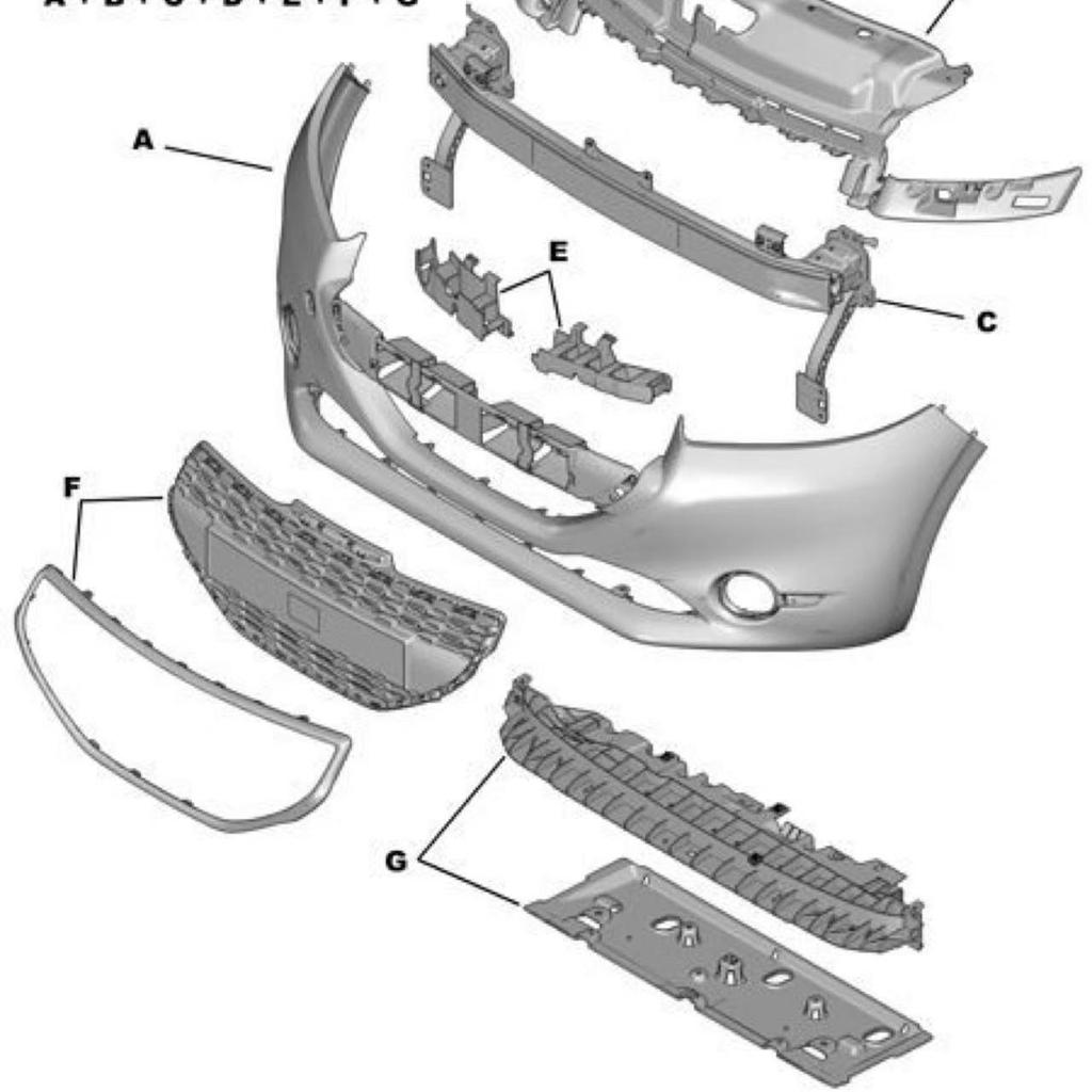 Peugeot 208 Front Bumper Assembly (2013-2014) 