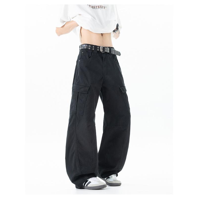 Lässige elastische Cargohosen Herren Sommer Dünn Locker Gerade Beine Bequem Stretch