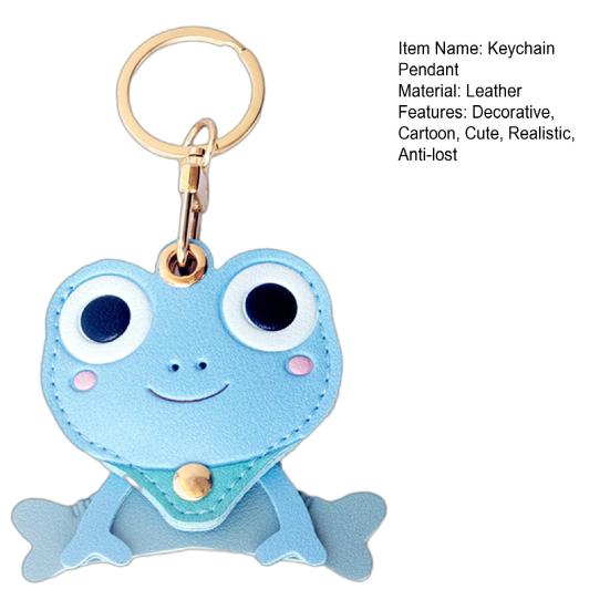 Portachiavi Pendente Rana in Pelle Creativo Portacarte a Forma di Rana Carino Portachiavi Fascino Portatile Anti-Perdita per Borsa Accessori Zaino Scolastico Piccoli Regali
