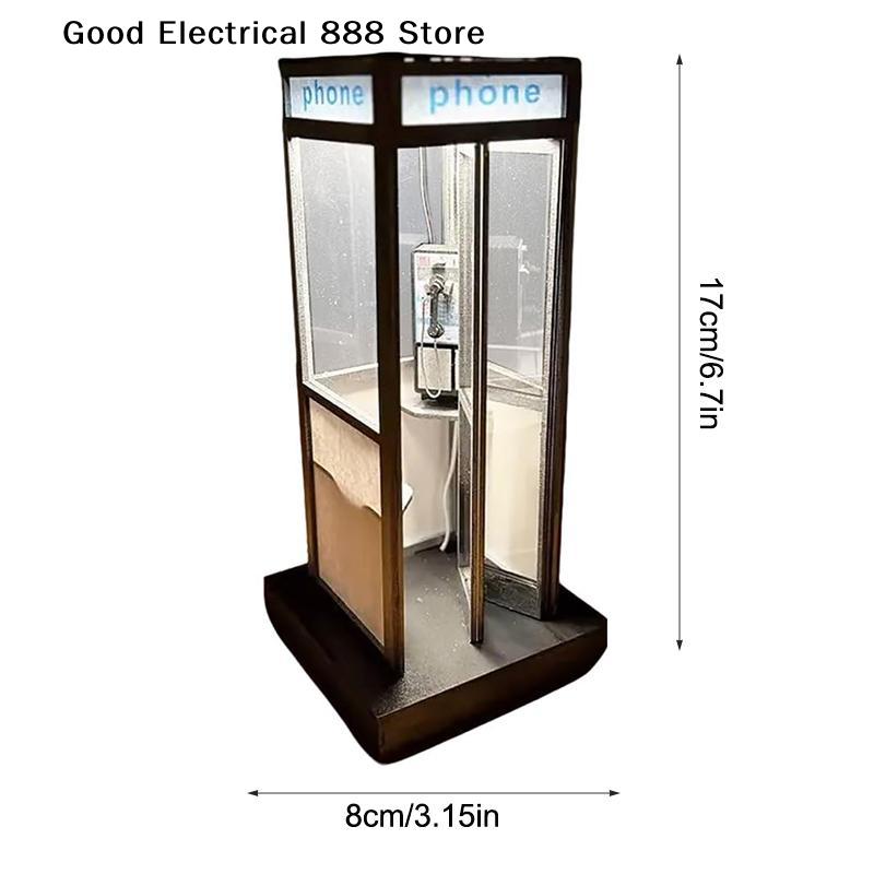 Retro Kreative Hohe Telefonzelle Lampe, Klassische Telefonzelle Tischlampe Mit Warmem LED-Licht, Telefonzelle Dekorative Nachtleuchte