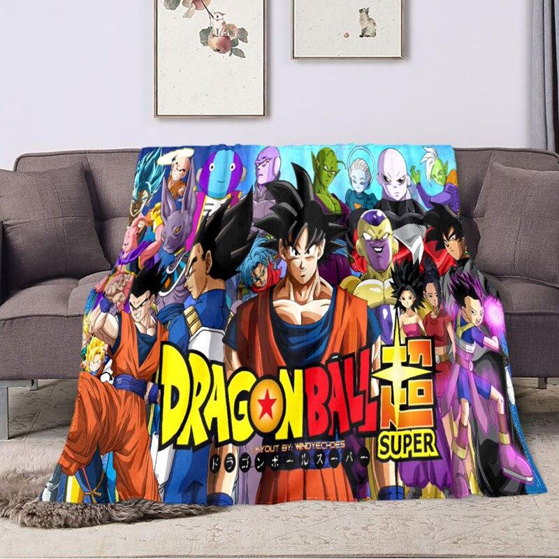 Cartoon Children's Gift Soft Four Seasons Dragon-Ball Portable Blanket Sofa Blanket Thin Sheet Office Tour Sherpa Warm Blanket.