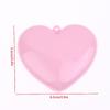 1Pcs Heart Shape Mini Empty Blush Powder Box Eye Shadow Container With Mirror And Aluminum Pan Key Chain Lipstick Packaging