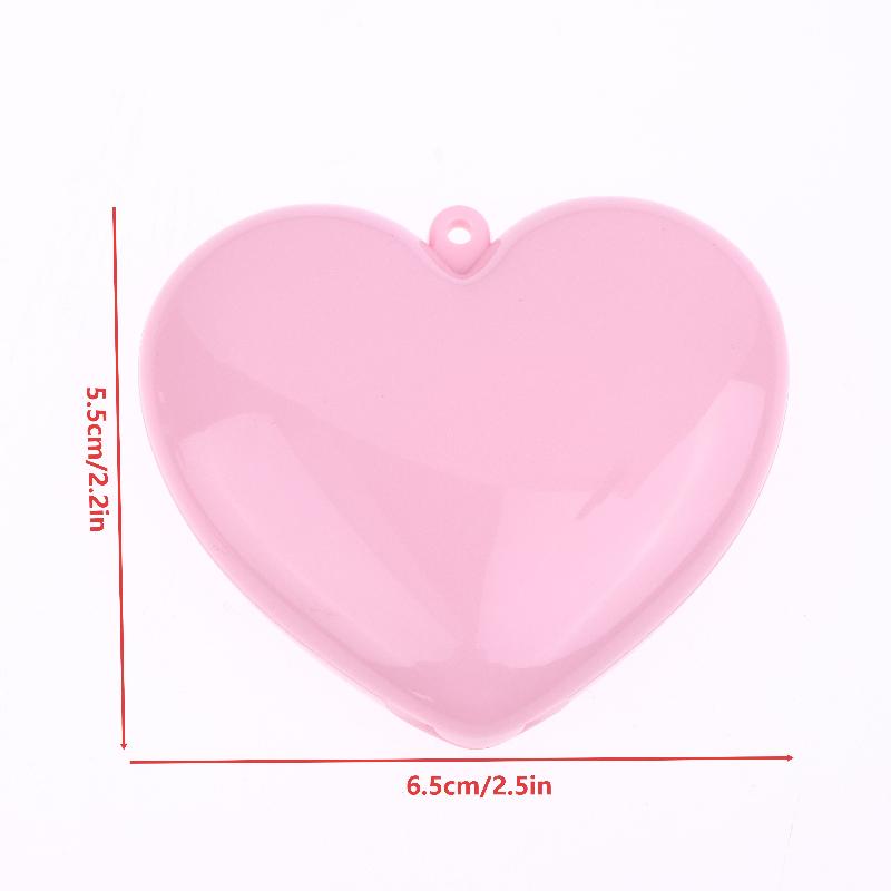 1Pcs Heart Shape Mini Empty Blush Powder Box Eye Shadow Container With Mirror And Aluminum Pan Key Chain Lipstick Packaging