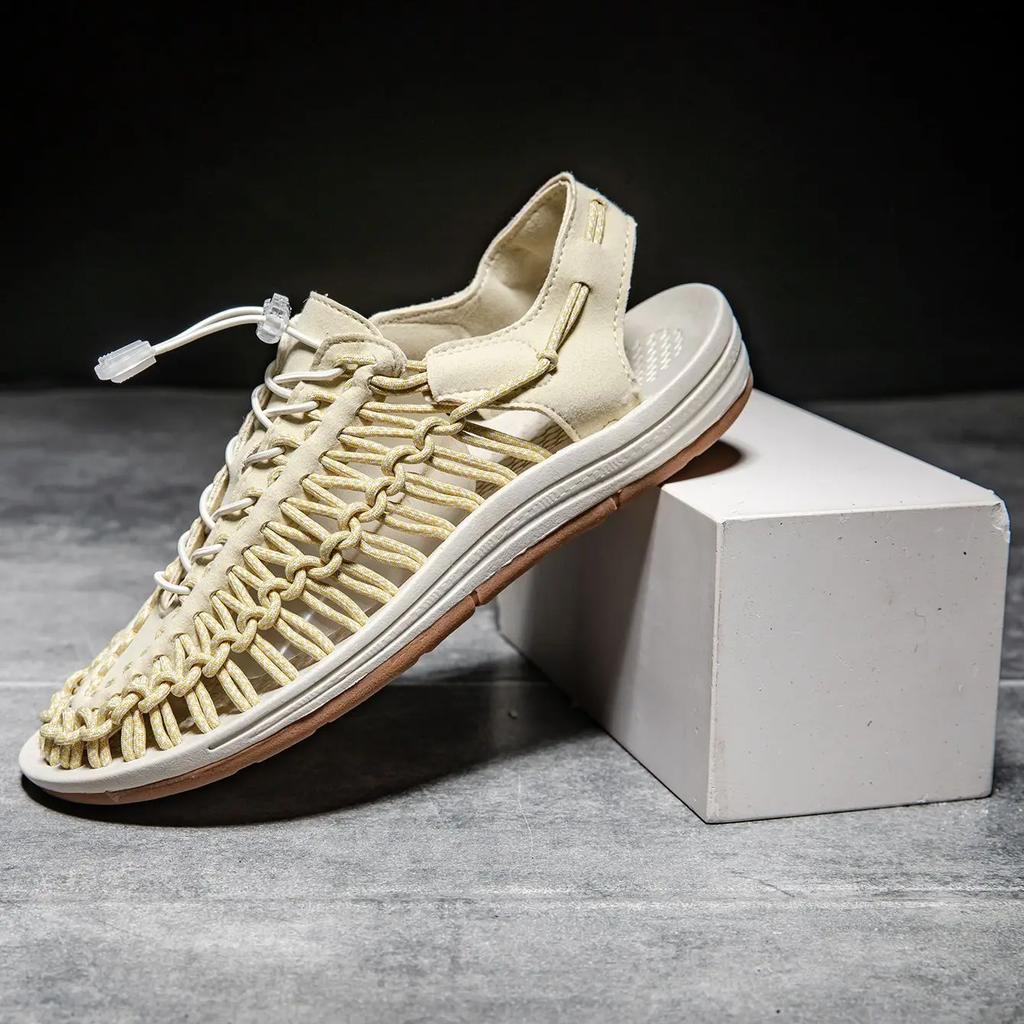 Fashion Beach Shoes for Men Weaving Eva on Offer in Welcome Deal Trend 2025 Descount Open Toe Color High Quality New Design Man Sandals