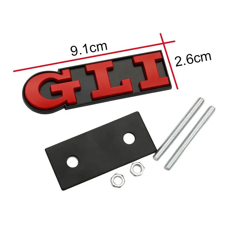 BSJ1 For VOLKSWAGEN VW GTI Metal Car Front Grille Emblem Badge for Volkswagen GLI Letters Amarok Beetle JETTA Lupo Arteon TIGUAN TOUA in2