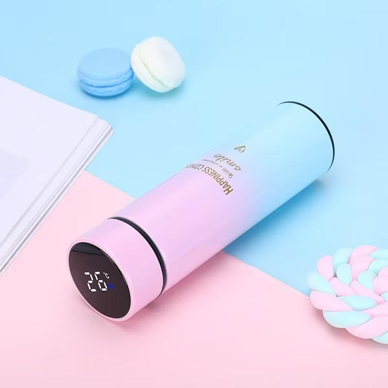 Intelligent temperature measurement stainless steel thermos cup Men's business cup Creative enterprise annual meeting cup