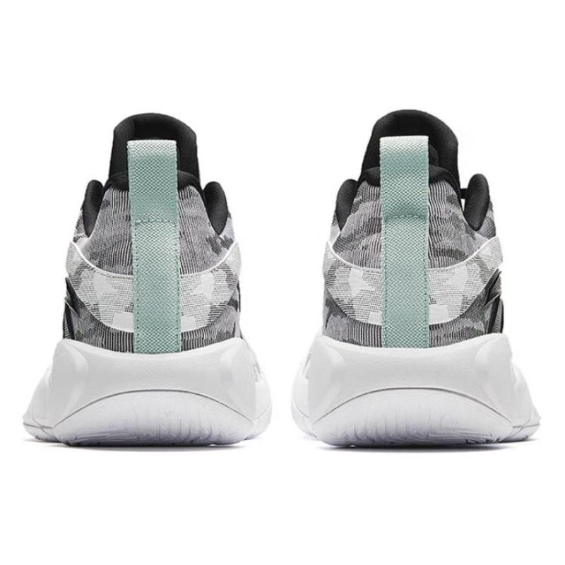 Anta Windhole 4th Generation Anti Slip Wear Resistant Low Top Ant Bounce Technology Basketball Shoes Men's Gray Black Sneakers 112411605-3