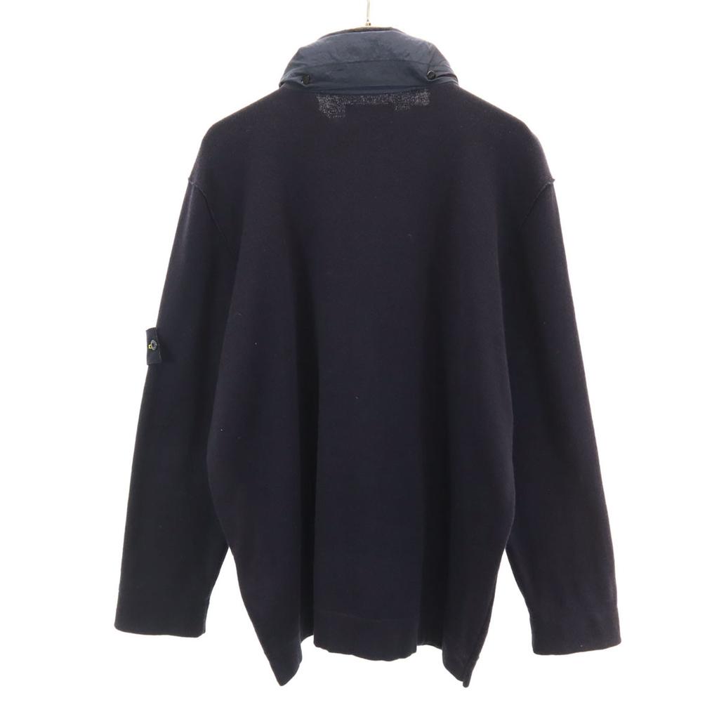 STONE ISLAND 18SS made in Italy Long sleeve Full zip knit 3XL black Biggs Men's Used