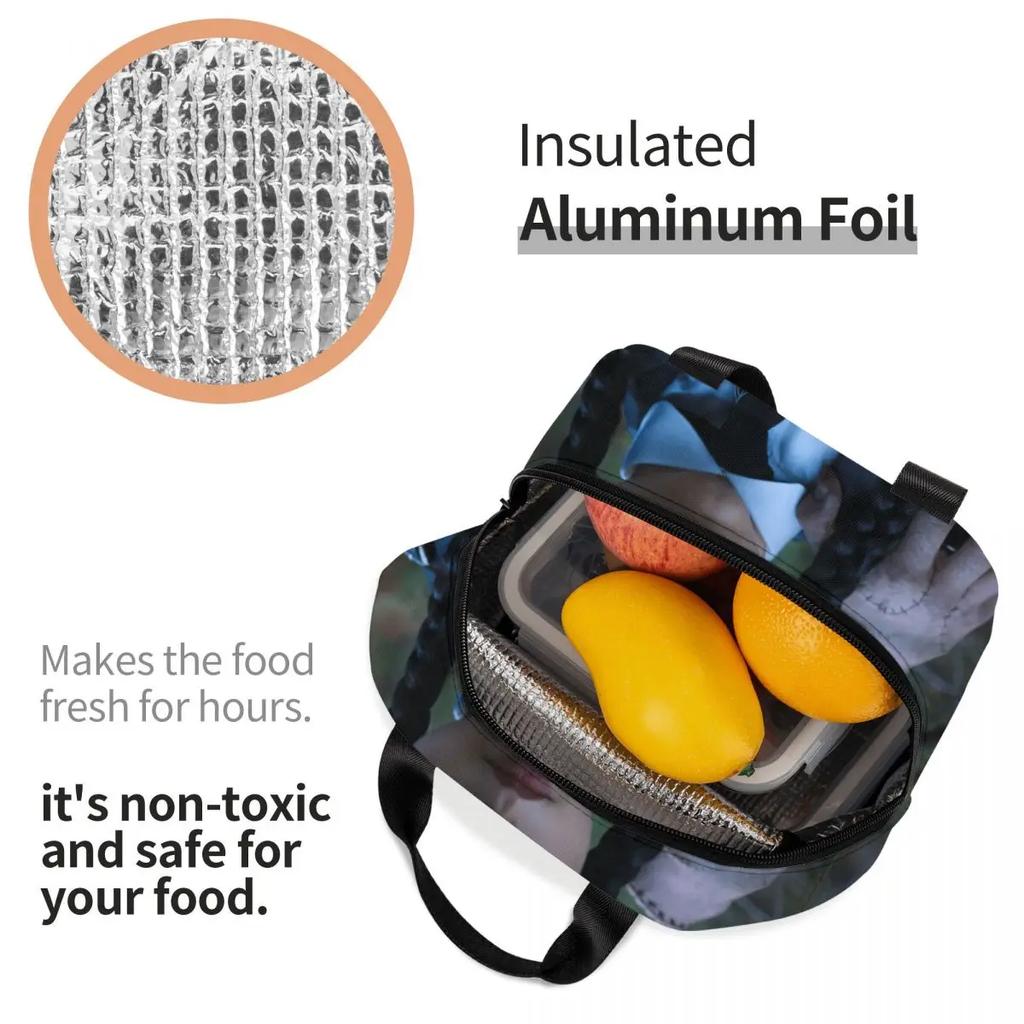 Insulated Lunch Bags for Camping Travel Comedy Horror TV Leakproof Thermal Cooler Lunch Box Women Children