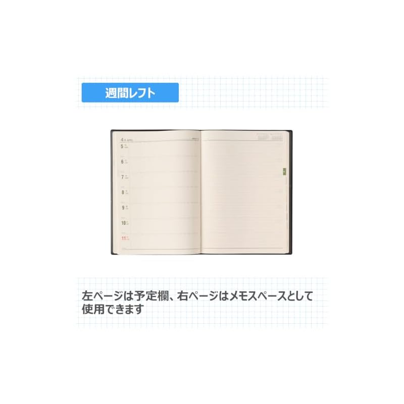 NOLTY Planner 2027 B5 Weekly Planner with Monthly Block Layout, Black, 6126 (Starts December 2026)
