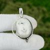 Solar Moss Opal Stone Bezel Engagement Daughter Anniversary Pendant 925 Silver