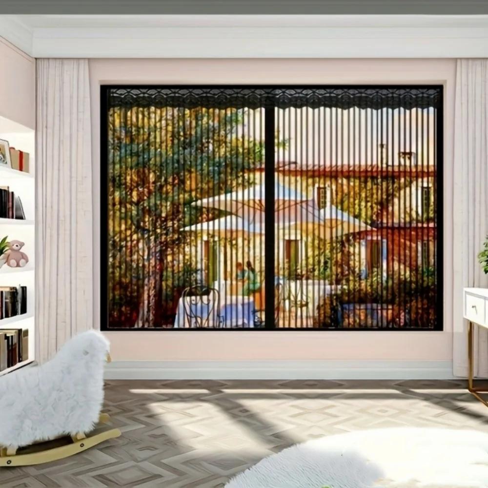 Summer Self-adhesive Window Screen Anti-Mosquito Prevent Flying Insects Invisible Mesh Curtains Removable Magnetic Screen Window