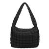Geplooide Wolk Tas Dames Tas Enkele Schouder Crossbody Dubbelzijdig Trekkoord Grote Capaciteit Donskatoen Kleding Tote Tas