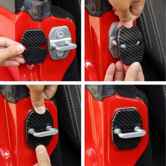 6X Door Lock Cover Protection Trim for Jeep Wrangler JK 07-17/Grand Cherokee 11+