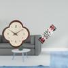 Elegant Seasonal Wall Clock Table Runner Decorative Home Decor Silent Christmas Tree Tablecloth for
