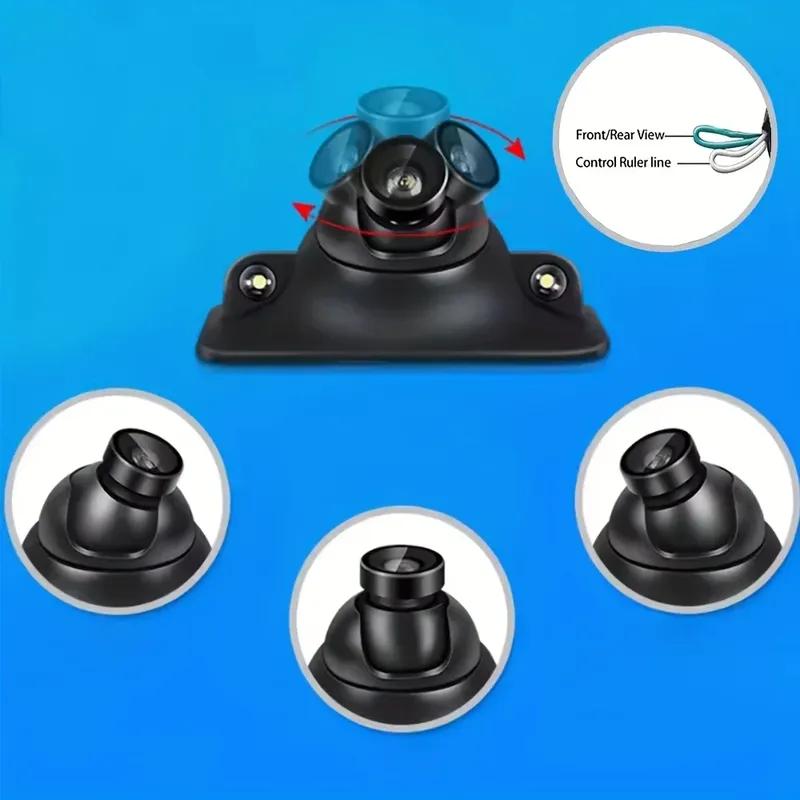 360° Rotating Car Multi-function Camera with Night Vision, 2LED, CCD, Backup Camera for CVBS Display- Front/Right/Left/Rear View