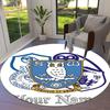 Sheffield Wednesday Football Club Custom Name Round Area Rug,Carpet Rug for Living Room Bedroom Sofa Playroom Decor,Non-slip Floor Mat