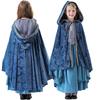 Halloween Vintage Court Dress Cloak Girls Long Gown Theater Costume For Children